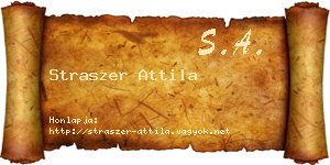 Straszer Attila névjegykártya