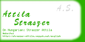 attila straszer business card